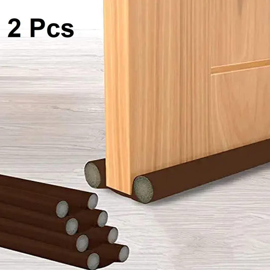 Door Protector- Door Draft Fabric Cover Guard Door-Proof Reduce Noise Waterproof - Brown (Pack Of 2)
