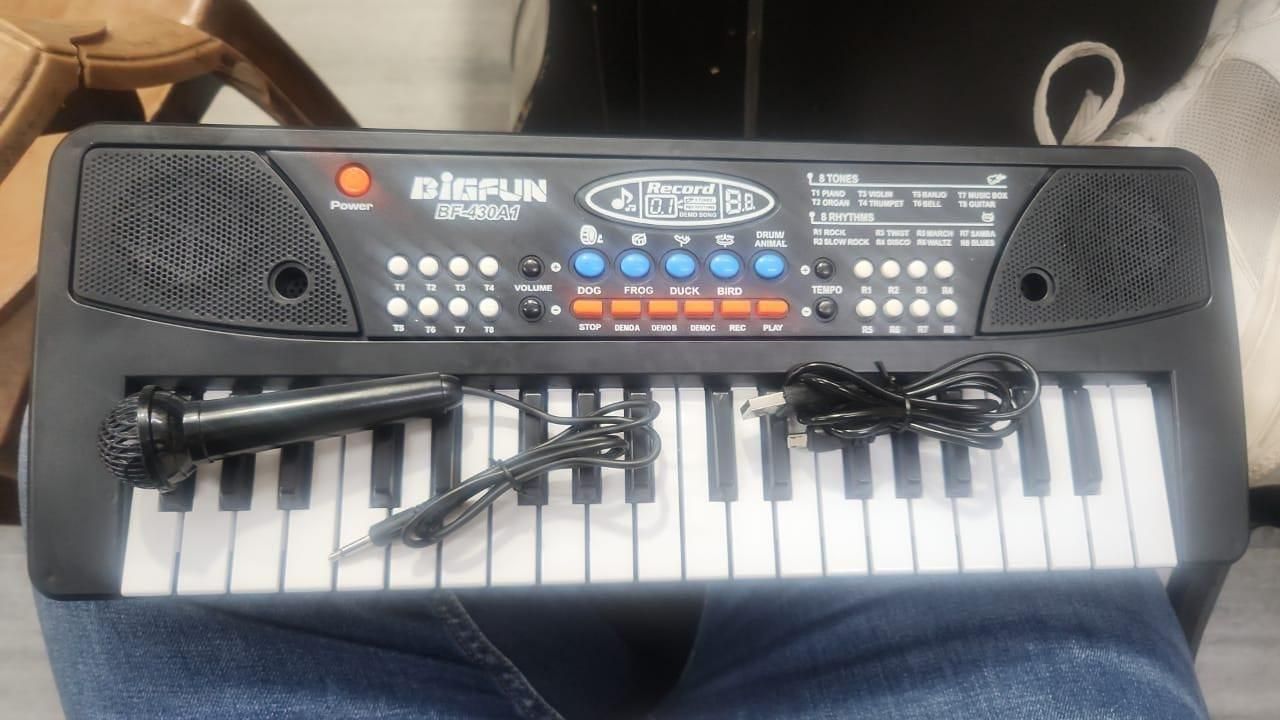 37 Keys Piano Keyboard Toy with Microphone, USB Power Cable & Sound Recording